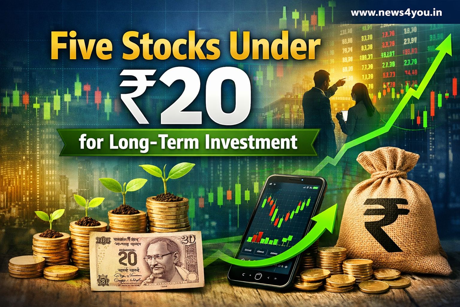 Five- Stocks- Under- ₹20- for- Long-Term -Investment